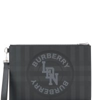 버버리 런던 에딘 그래픽 로고 클러치백- Burberry Men’s Black Checked LDN Clutch Bag (관부가세 포함)