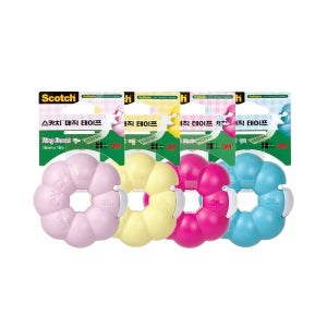 3M 스카치 매직 테이프 링도넛 모양 디스펜서 810RI(리필 테이프 18mm x 16m 포함)