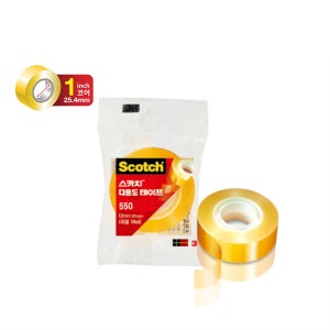 3M 스카치 다용도 테이프 1인치 코어용 550리필 테이프 18mm x 30m