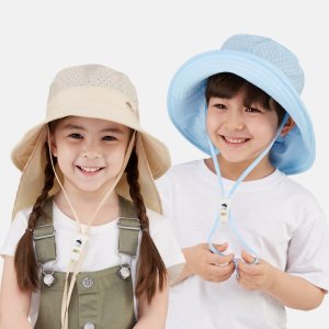 [썬글레이드] 유아동 성인 UV차단 와이어 버킷햇 플랩인 캠핑햇