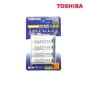 TOSHIBA IMPULSE Ni-MH BATTERY 니켈수소충전지 AA/AAA 2입/4입