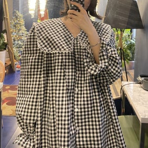 (원가이하세일) 고방 체크 미니 원피스 자켓