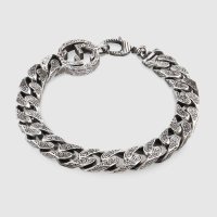 구찌 인터로킹 체인 팔찌 인 실버 INTERLOCKING G CHAIN BRACELET IN SILVER u200e454285 J8400 0811