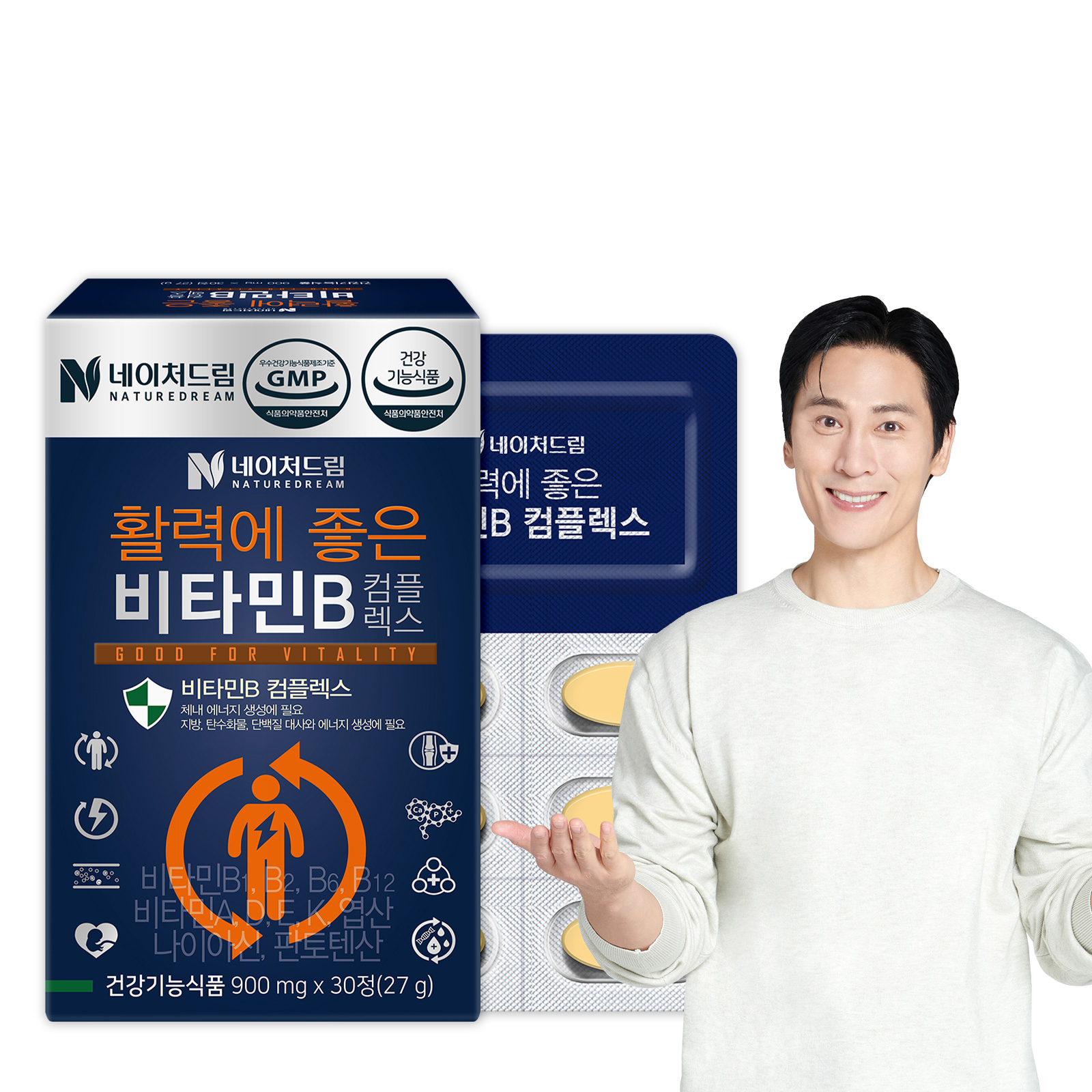 <b>네이처드림</b> 활력에 좋은 <b>비타민</b>B 컴플렉스 1박스 30정