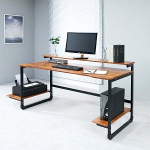 누마 레오 바(Bar)형 1인용 게이밍 컴퓨터 책상 기본형 선반형 1200 1500 1800
