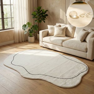 먼지없는 워셔블 러그 사계절 거실 카페트 단모 비정형 방수 31번