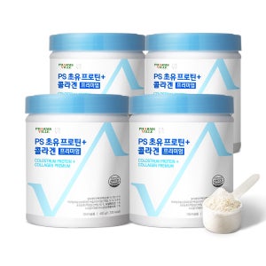 PS 초유 프로틴+콜라겐 프리미엄 저분자 분리유청 단백질 초유단백질 420g, 4개