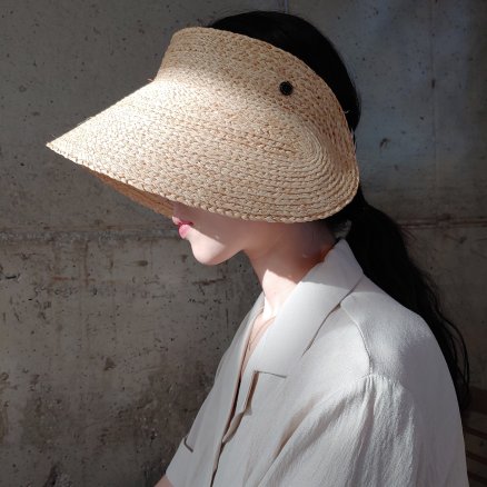 (베이직 라피아썬캡) 헬렌 햇빛차단 여성 여름 돌돌이 모자