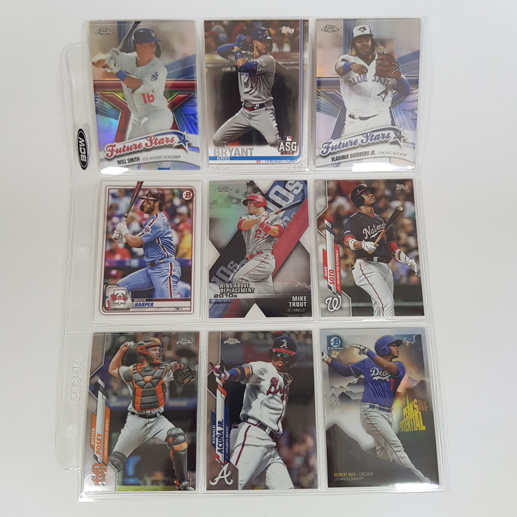 MVP 트라웃 하퍼 아쿠냐 포지 소토 크브 블게주(Topps MLB 메이저리그 야구카드)