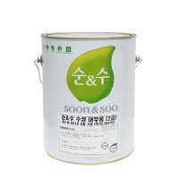 노루 친환경 수성 페인트 내부용 순앤수 흑색 무광 4L