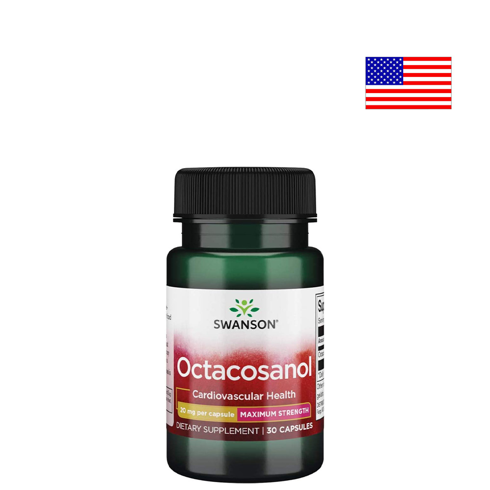 미국 Swanson <b>Octacosanol</b> 옥타코사놀 20mg 30캡슐