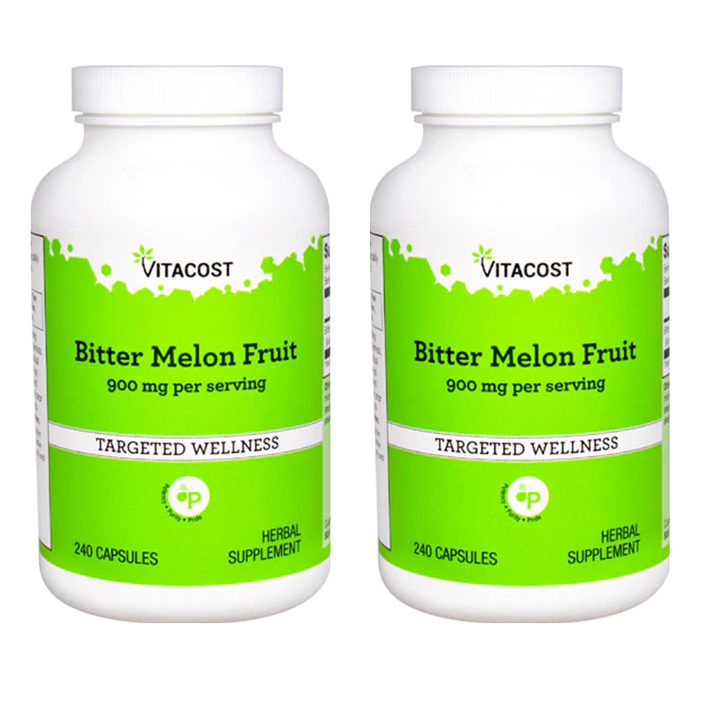 Vitacost Bitter Melon Fruit 비타코스트 비터 멜론 프루트 900mg 240캡슐 2팩