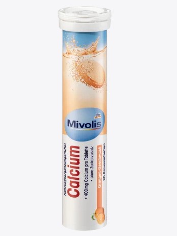 독일 DM 미볼리스 mivolis 발포비타민 <b>칼슘</b> 20st <b>다스게준데플러스</b> Das gesunde brauvitamin