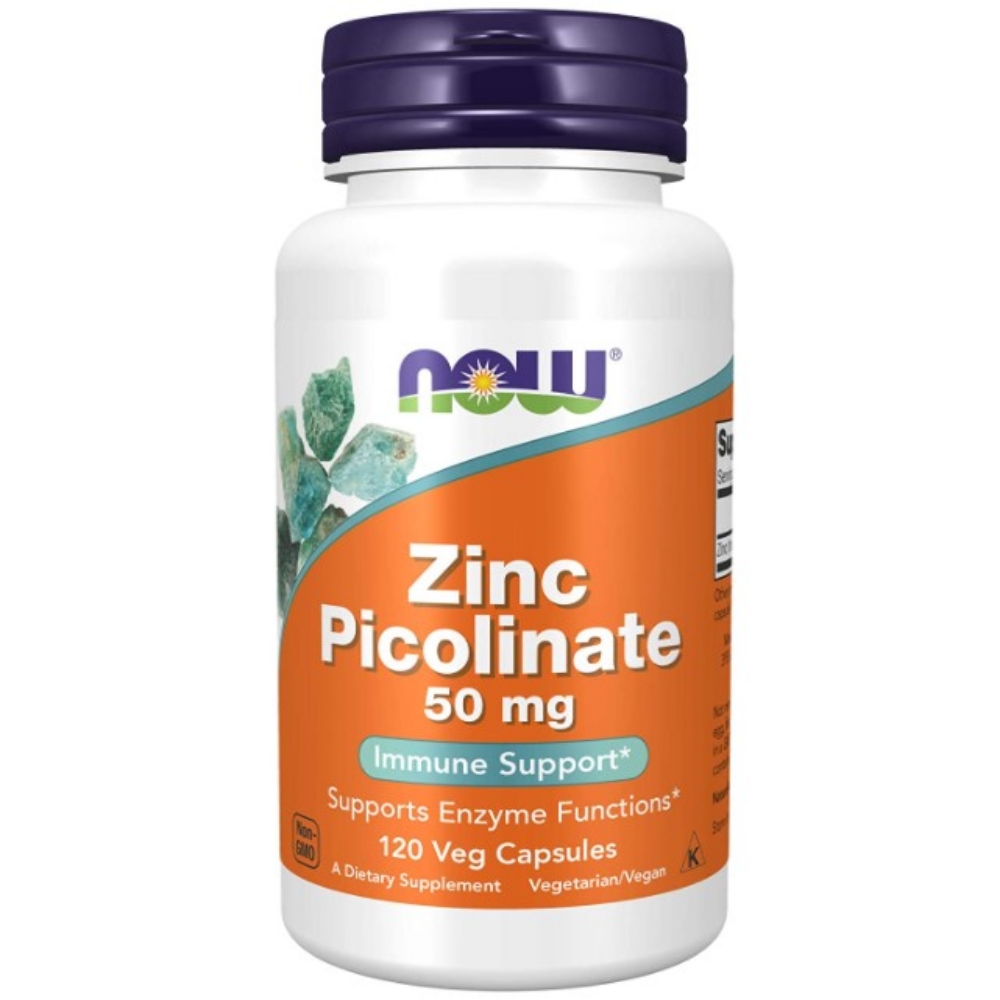 나우푸드 아연 영양제 <b>징크 피콜리네이트</b> 50mg 120캡슐 Zinc Picolinate
