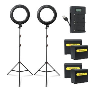 유튜브조명 영상촬영 링조명 링라이트 18 배터리 세트