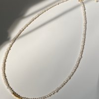 [당일발송][르와이]18k 골드 포인트 천연 담수진주 목걸이 Point pearl Necklace