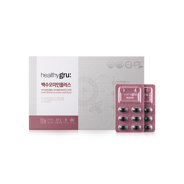 <b>헬시그루</b> 갱년기 여성의 건강에 도움을 줄 수 있는 여성을 위한 백수오미인 플러스