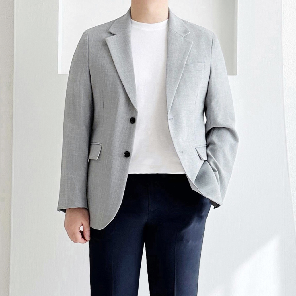 남자 봄 여름 콤비 자켓 블레이저 세미 캐주얼 린넨터치 정장 마이 빅사이즈