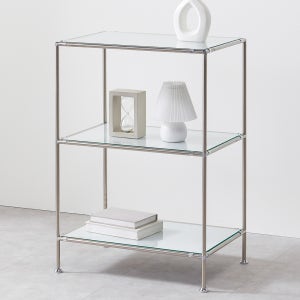 엘린 600 3단 모듈 선반 침실 침대 옆 협탁 미니 다용도 유리 테이블