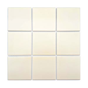 97mm 정사각 모자이크 타일 IVORY 아이보리 무광 G98 (11장) 현쓰몰