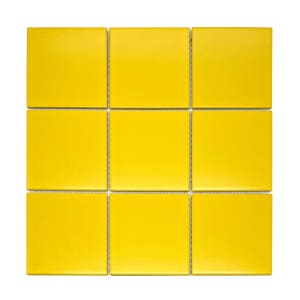 97mm 정사각 모자이크 타일 YELLOW 노란색 유광 G98(11장) 현쓰몰