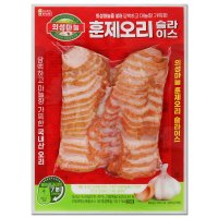 롯데 의성마늘 훈제오리 슬라이스 400g