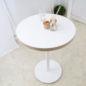 원형테이블 2인 식탁 카페 인테리어 화이트 간이 원룸 커피숍 600둥근테이블