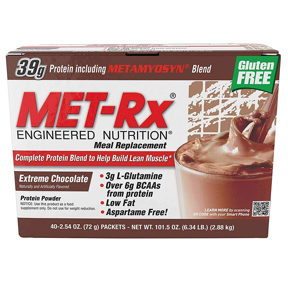 <b>MET-Rx 프로틴</b> 파우더 72g 40포 익스트림 초콜릿 MET-Rx Original Whey Protein Powder,Meal Replacement
