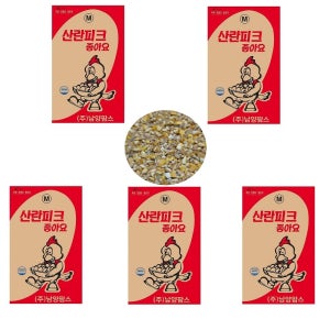 알곡이 풍부한 닭사료 산란피크20kg 닭모이 산란닭 백봉 오골계 청계 20kg, 5개
