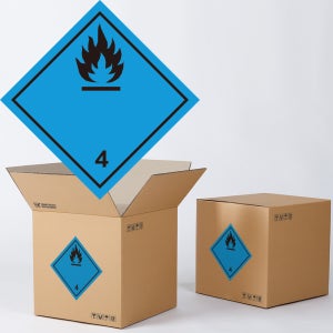 위험물스티커라벨 Class4 박스용 제4.3급 블랙 500장