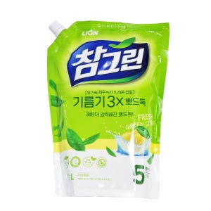참그린 기름기 뽀드득 녹차 주방세제 1200ml 1개