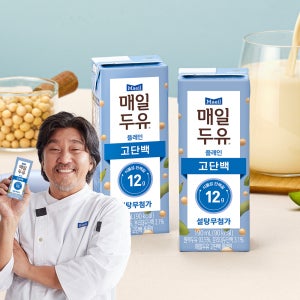 [새벽배송] 매일두유 고단백 플레인 저당두유 190ml 24팩