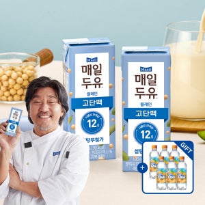 매일두유 고단백 플레인 저당두유 190ml 24팩 [+피크닉 칠 CHILL 제로 오렌지 350ml 6개 증정] 외 택1