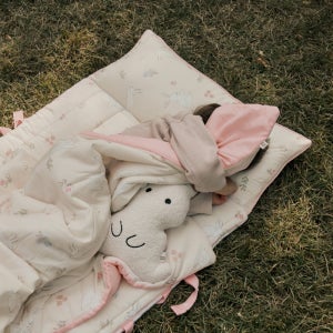 베베데코 올데이 일체형 어린이집 낮잠이불 듀라론 모달 듀얼 사계절 패드 블루밍래빗