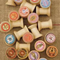 Sajou 초미니 나무 보빈 4개 - Small Wooden Bobbins