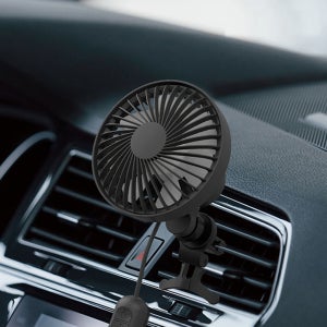 애니클리어 차량용 송풍구 팬 거치 USB 선풍기 각도조절 자동회전 써큘레이터