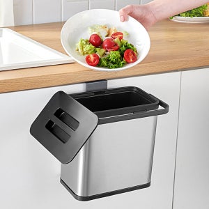 벽걸이 미니 스텐 씽크대 음식물 쓰레기통