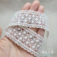 엔티크 망사 면레이스 33mm 자수 레이스리본 천