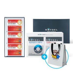 레이델 폴리코사놀 더블액션 28정 3박스 + 코큐텐100mg 60캡슐 1박스 + 초임계 알티지 오메가3 60캡슐 1박스 선물세트