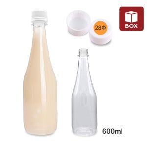 (1BOX) 막걸리전용캡 효소용기 600ml (92개) 페트병 투명용기