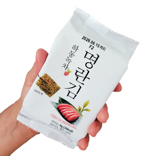 맛있는 밥도둑 하동 녹차 명란 맛김 도시락 조미 김 72봉