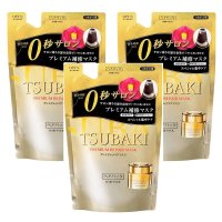 Shiseido Tsubaki Premium Repair Mask 시세이도 쯔바키 프리미엄 리페어 0초 샬롱 손상 보수 헤어 마스크 팩 리필 150g 3팩