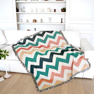 블랑쉬 컬러플 지그재그 블랭킷 빈티지 블랭킷