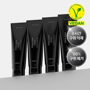 [1KG 메가팩] 언파 차차치약 차콜 250g 4개 1,000g 초대용량 세트