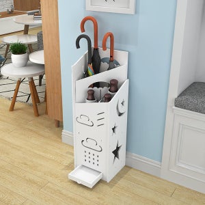 당일배송 화이트 파티션 빗물받이 조립식 대용량 사각우산꽂이 정리보관함 카페 모던 인테리어