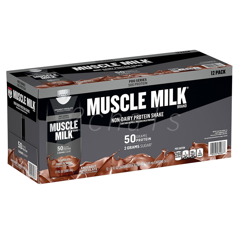 머슬<b>밀크 프로틴쉐이크</b> 녹아웃초콜릿 <b>단백질</b>음료 운동전후 17oz(500ml) 12팩 Muscle Milk <b>Protein Shake</b> Vanilla Crame