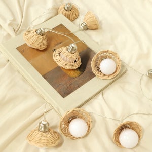 DIY 라탄공예키트 캠핑 알전구 라탄등갓 만들기