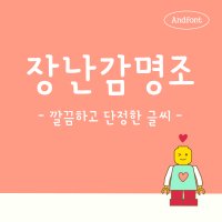 And장난감명조 Personal라이센스 / 아이폰 카톡 폰트, 굿노트 폰트, PC 폰트