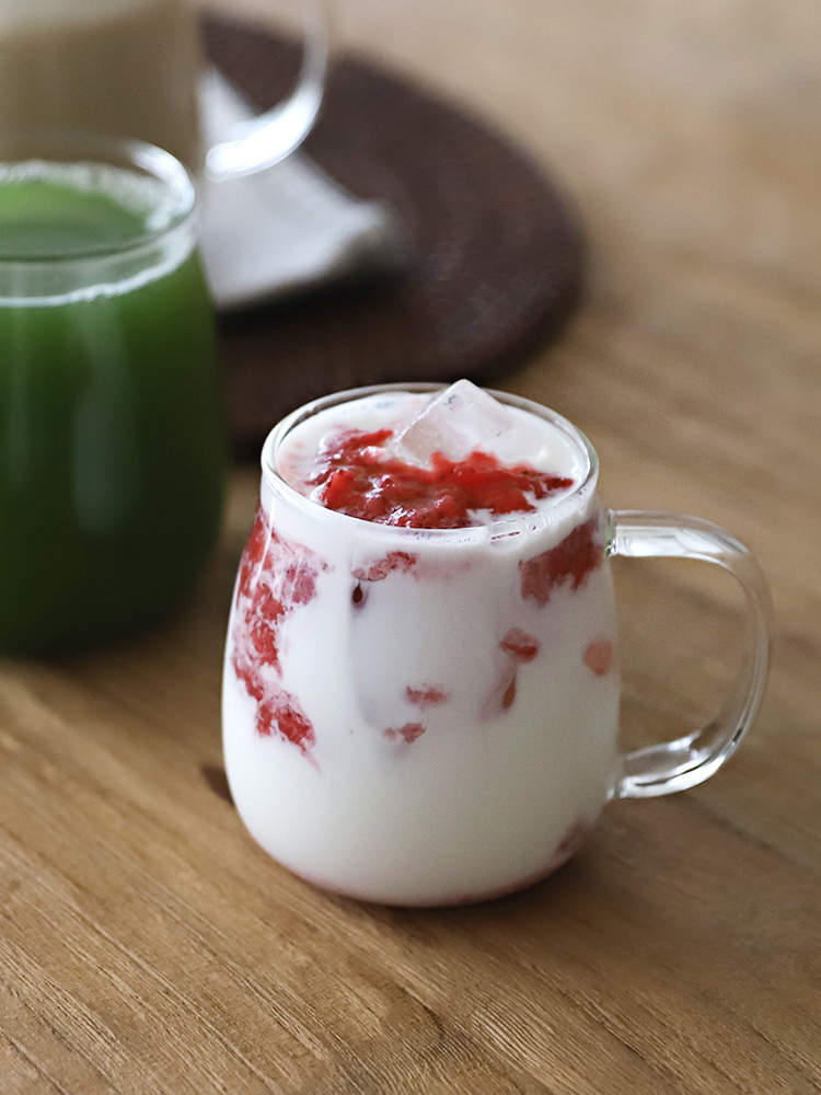 오반자이 비라운드 카페 글라스 둥근 내열 유리 머그컵 300ml