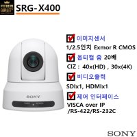 [SONY/PTZ 카메라 SRG-X400] 광학 20배줌 SDI HDMI 동시 출력